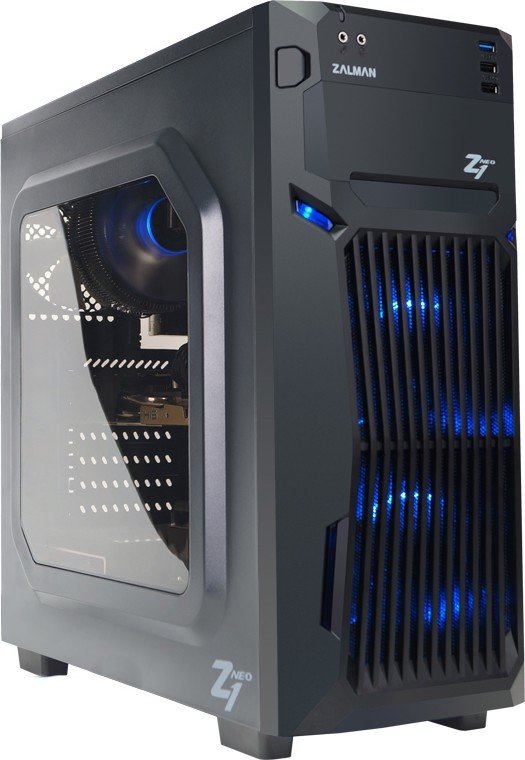Корпус Zalman Z1 NEO Black + Блок питания 600W AeroCool VX 600